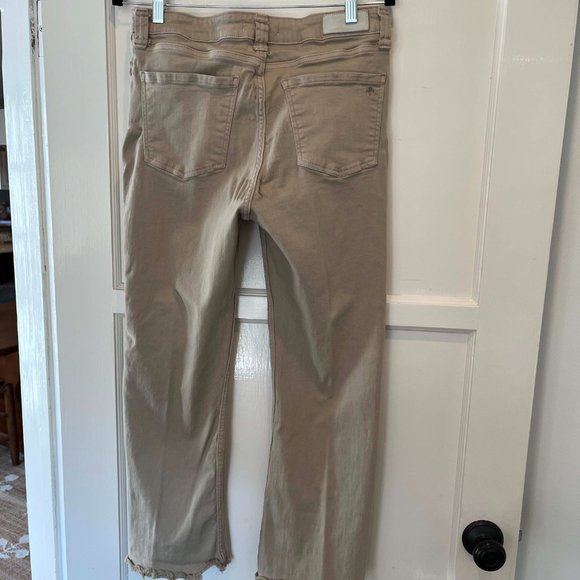 El Corte Ingles Southern Cotton Women's Flared cropped jeans in tan, size M - Picture 4 of 4